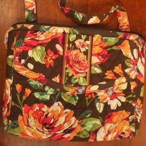 Vera Bradley Brown Adj. Shoulder Bag with Flowers